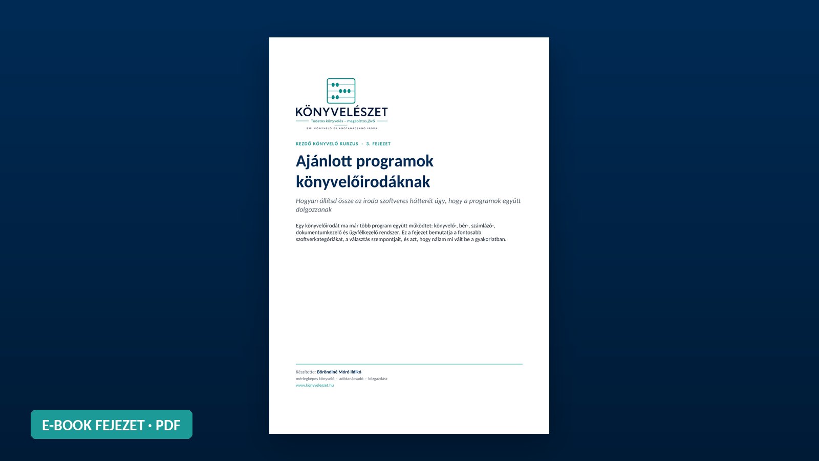 Kezdő Könyvelő Kurzus, 3. fejezet: Ajánlott programok könyvelőirodáknak
